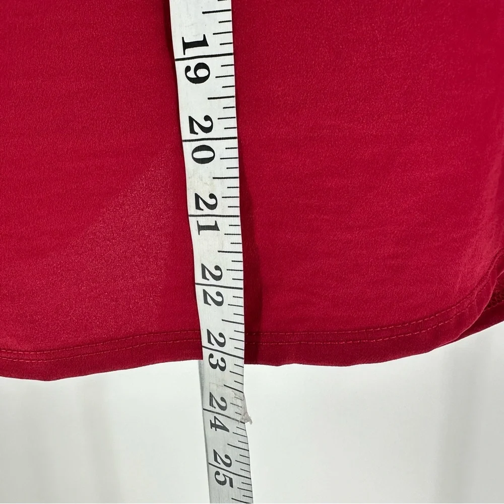 ENTRO Nadine West Red Ruby V-Neck Sleeveless Knotted Detail Asymmetrical… - Picture 9 of 10